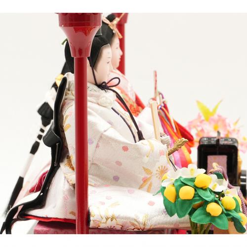 【雛人形】ケース飾り 親王飾り「舞桜刺繍」 (322568)ひな人形 コンパクト おしゃれ トイザらス・ベビーザらス限定【メーカー直送】