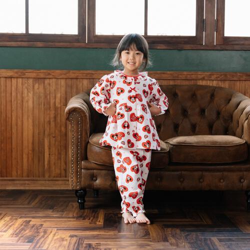 ディズニー 前開き長袖パジャマ フェミニン ミニー レッド&times;95cm ベビーザらス限定