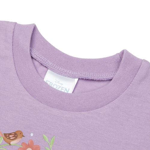 Disney ディズニー アナと雪の女王 長袖Tシャツ 天竺 パープル×95cm ベビーザらス限定