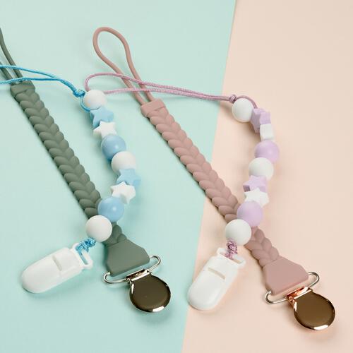 dear BABY ディアベビー おしゃぶり＆トイホルダー 2本セット (ピンク) ベビーザらス限定