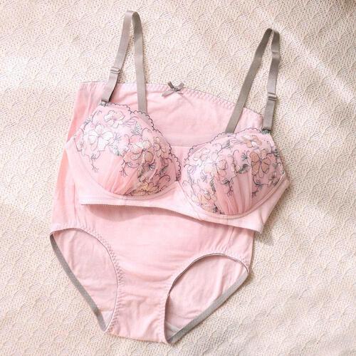 エンブ刺繍ブラ＆ショーツ（ピンク×M） ベビーザらス限定