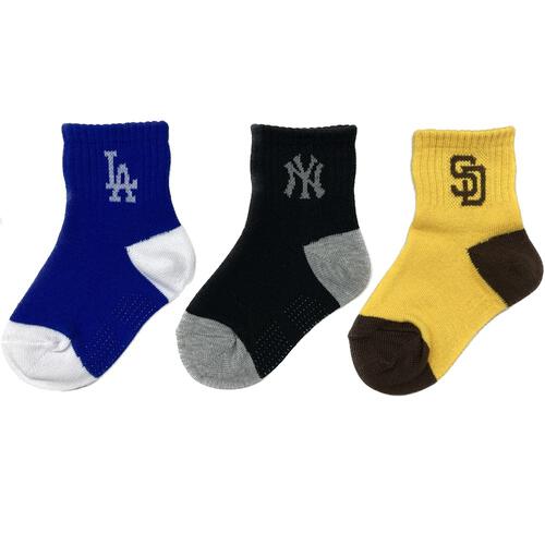 MLB 3足組ソックス(ブルー×9-15cm)