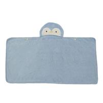 湯上がりタオル ペンギン ブルー