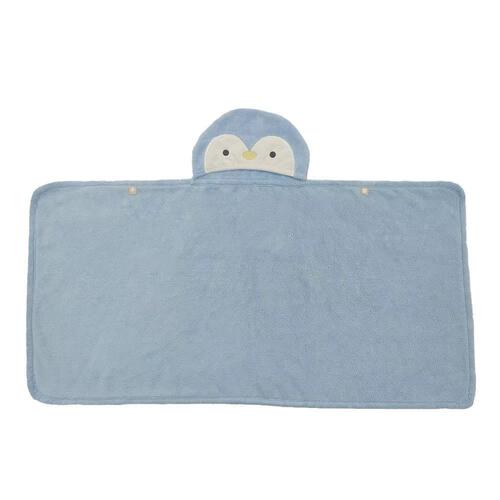 湯上がりタオル ペンギン ブルー