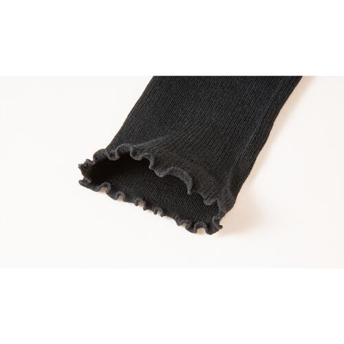 ウェストらくらく腹巻付きレギンス(ブラック×M-L)