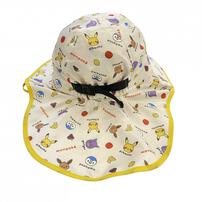 monpoke モンポケ ハット 水陸両用 総柄 ホワイト&times;52-54cm