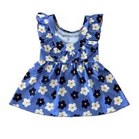 pular pular ワンピース水着 フラワー 90cm ブルー