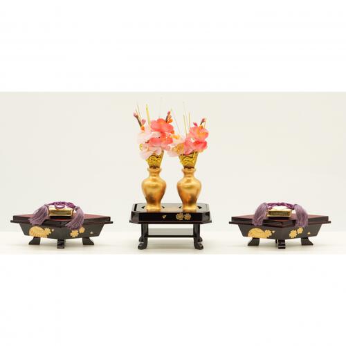 【雛人形】収納飾り 親王飾り「八重桜刺繍木目ブラウン」 (605858)ひな人形 おしゃれ モダン トイザらス・ベビーザらス限定【メーカー直送】