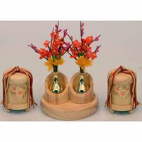 【雛人形】親王飾り「優艶金箔押屏風正絹締切」 (605806)ひな人形 ひな祭り お雛様 おしゃれ トイザらス・ベビーザらス限定【メーカー直送】