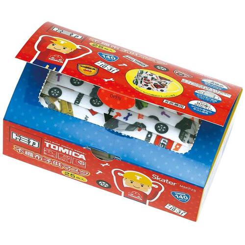 トミカ 不織布子供マスク 25枚入