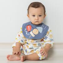 長袖ロンパス スタイツキ ニットキルト おでん ブルー×60-70cmベビーザらス限定