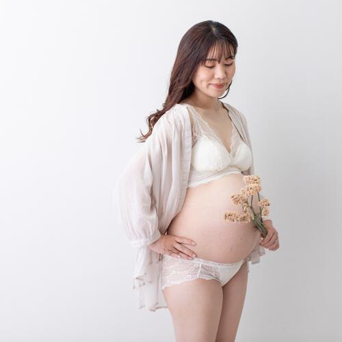 Petit jouet for Maternity プティジュエット マタニティブラトップ ストレッチレース アイボリー×L MU