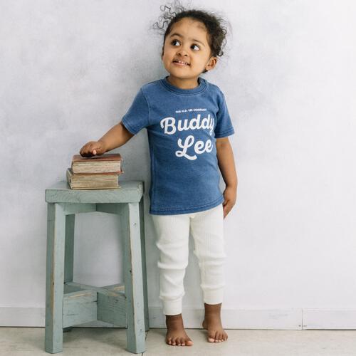 BUDDYLEE 半袖Ｔシャツ インディゴ染め ブルー&times;80cm