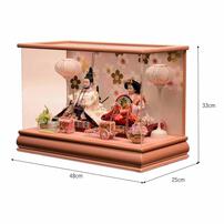 【雛人形】ケース飾り 親王飾り「梅模様桜色アクリル」 (322580)ひな人形 ひな祭り おしゃれ ピンク トイザらス・ベビーザらス限定【メーカー直送】