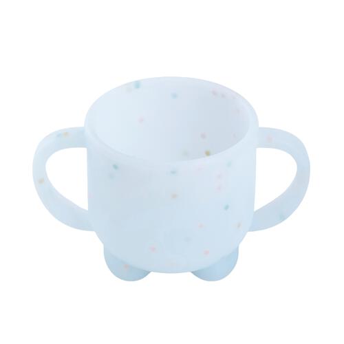 dear BABY ディアベビー 3WAY シリコンマグ スナックカップ ストロー付き (ブルーバブル) ベビーザらス限定
