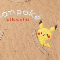 monpoke モンポケ 長袖ロンパース レギンス付き ミディアムベージュ×70cm