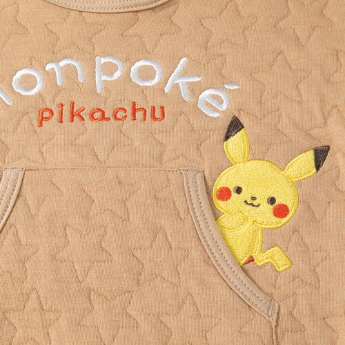 monpoke モンポケ 長袖ロンパース レギンス付き ミディアムベージュ×70cm