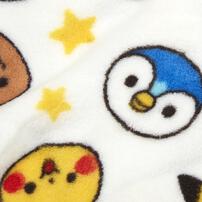 monpoke モンポケ 珊瑚フリースベスト 総柄 イエロー×90cm