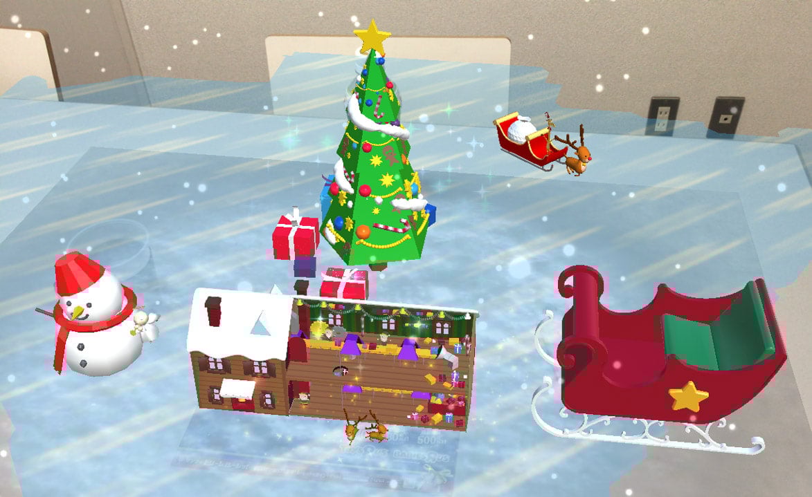 AR（拡張現実）機能により楽しいサンタハウスが登場