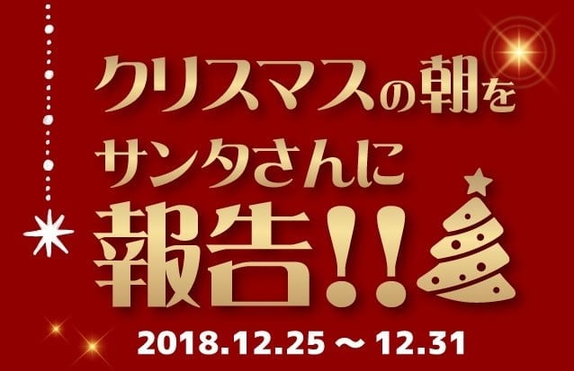 クリスマスの朝をサンタさんに報告